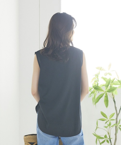 LIPSTAR（リップスター）の「撥水加工USAコットンタンク（Tシャツ/カットソー・レディース・ブラック/オフホワイト/カーキ/オレンジ・M）」の11枚目の写真