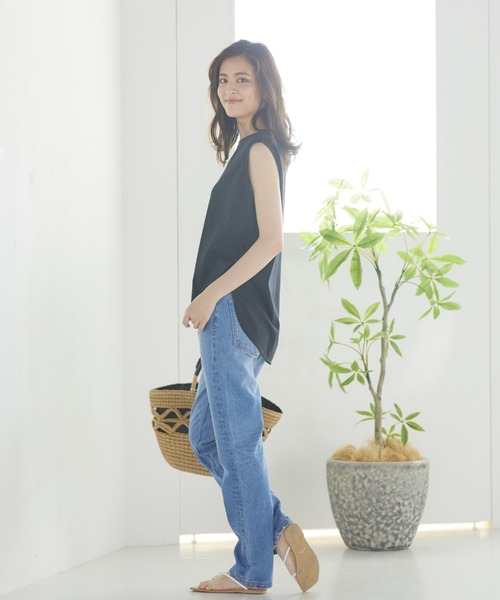 LIPSTAR（リップスター）の「撥水加工USAコットンタンク（Tシャツ/カットソー・レディース・ブラック/オフホワイト/カーキ/オレンジ・M）」の17枚目の写真