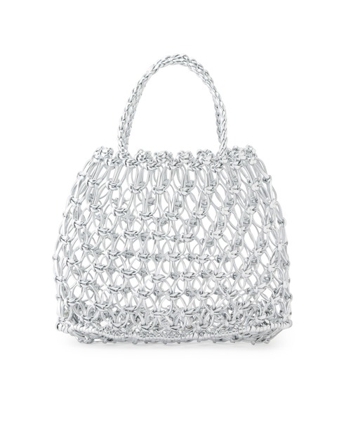 Bonjour Girl（ボンジュールガール）の「【Bonjour Girl/ボンジュールガール】】メッシュ×ナイロンミニバッグ（ハンドバッグ・レディース・ブラック/シルバー・FREE）」の6枚目の写真