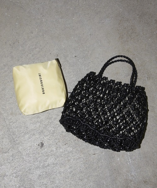 Bonjour Girl（ボンジュールガール）の「【Bonjour Girl/ボンジュールガール】】メッシュ×ナイロンミニバッグ（ハンドバッグ・レディース・ブラック/シルバー・FREE）」の18枚目の写真