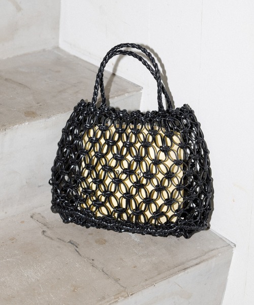 Bonjour Girl（ボンジュールガール）の「【Bonjour Girl/ボンジュールガール】】メッシュ×ナイロンミニバッグ（ハンドバッグ・レディース・ブラック/シルバー・FREE）」の21枚目の写真