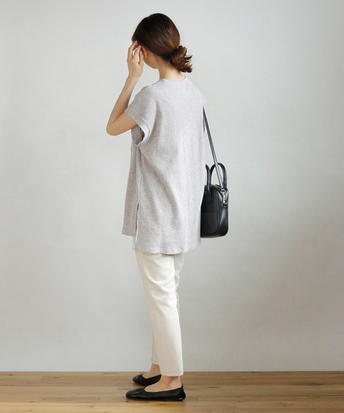 Crisp(クリスプ)の「フレンチスラブチュニックTシャツ(Tシャツ/カットソー・レディース・グレー/カーキ/アイボリー・FREE)」の15枚目の写真