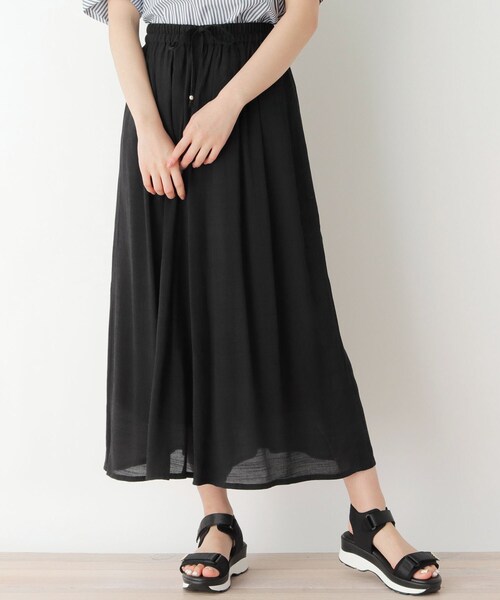 pink adobe（ピンクアドベ）の「◆【S-3L】レーヨン混スラブスカーチョ（その他パンツ・レディース・ブラック/イエロー/オレンジ/グリーン/ライトベージュ・44/40/38/36/42）」の2枚目の写真