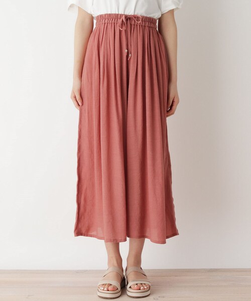 pink adobe（ピンクアドベ）の「◆【S-3L】レーヨン混スラブスカーチョ（その他パンツ・レディース・ブラック/イエロー/オレンジ/グリーン/ライトベージュ・44/40/38/36/42）」の6枚目の写真