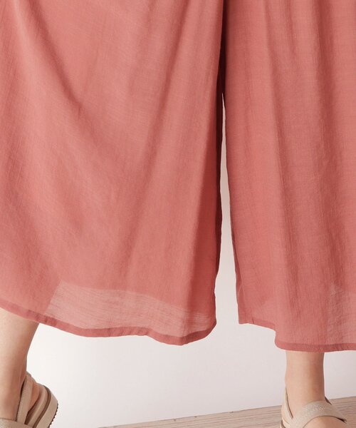 pink adobe（ピンクアドベ）の「◆【S-3L】レーヨン混スラブスカーチョ（その他パンツ・レディース・ブラック/イエロー/オレンジ/グリーン/ライトベージュ・44/40/38/36/42）」の11枚目の写真