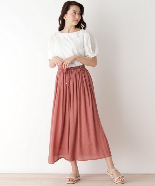 pink adobe（ピンクアドベ）の「◆【S-3L】レーヨン混スラブスカーチョ（その他パンツ・レディース・ブラック/イエロー/オレンジ/グリーン/ライトベージュ・44/40/38/36/42）」の18枚目の写真