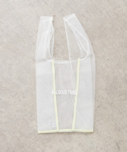 PUAL CE CIN(ピュアルセシン)の「【odds】ロゴ刺繍メッシュBAG(ショルダーバッグ・レディース・ホワイト/パープル/イエロー・FREE)」の1枚目の写真