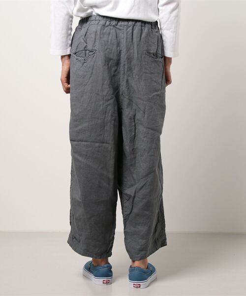 SAKULA（サクラ）の「【SAKULA/サクラ】LINEN BALL PANTS/リネンイージーワイドボールパンツ（その他パンツ・メンズ・チャコールグレー/グレー/ブラック・2/1）」の4枚目の写真