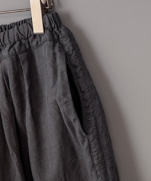 SAKULA（サクラ）の「【SAKULA/サクラ】LINEN BALL PANTS/リネンイージーワイドボールパンツ（その他パンツ・メンズ・チャコールグレー/グレー/ブラック・2/1）」の6枚目の写真