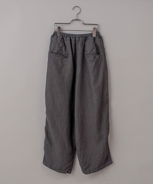 SAKULA（サクラ）の「【SAKULA/サクラ】LINEN BALL PANTS/リネンイージーワイドボールパンツ（その他パンツ・メンズ・チャコールグレー/グレー/ブラック・2/1）」の9枚目の写真