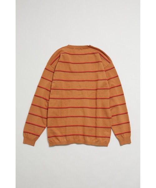 And A（アンドエー）の「AlexanderLeeChang アレキサンダーリーチャン / PICOT BORDER KNIT オーバーサイズ ピコットボーダーニットセーター / AC062102（ニット/セーター・メンズ・ブラウン/ネイビー/ミント・3/2）」の14枚目の写真