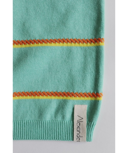 And A（アンドエー）の「AlexanderLeeChang アレキサンダーリーチャン / PICOT BORDER KNIT オーバーサイズ ピコットボーダーニットセーター / AC062102（ニット/セーター・メンズ・ブラウン/ネイビー/ミント・3/2）」の10枚目の写真