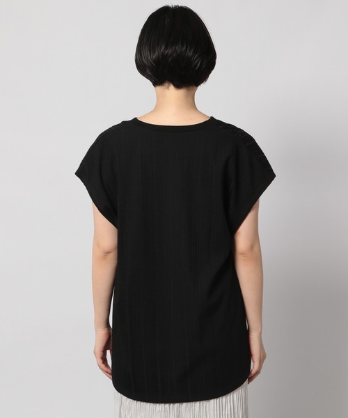 PAGEBOY(ページボーイ)の「スリットVネックフレンチスリーブ(Tシャツ/カットソー・レディース・ブラック/オフホワイト/ブラウン系その他・FREE)」の15枚目の写真