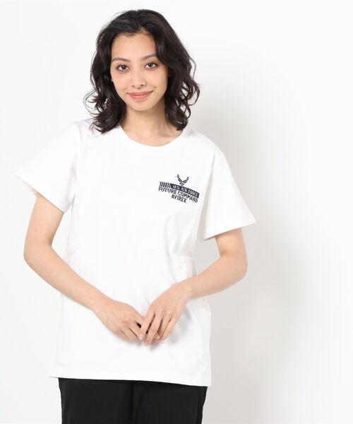 AVIREX（アヴィレックス）の「AVIREX/ アヴィレックス　刺繍Tシャツ フューチャーコマンド/S/S EMB TEE 'FUTURE COMMAND'（Tシャツ/カットソー・レディース・ネイビー/オフホワイト/Orange/ブラウン系その他2・FREE）」の7枚目の写真
