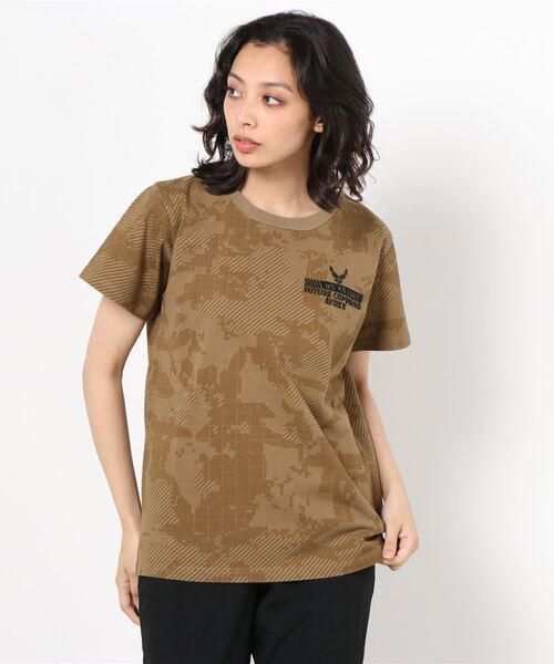 AVIREX（アヴィレックス）の「AVIREX/ アヴィレックス　刺繍Tシャツ フューチャーコマンド/S/S EMB TEE 'FUTURE COMMAND'（Tシャツ/カットソー・レディース・ネイビー/オフホワイト/Orange/ブラウン系その他2・FREE）」の8枚目の写真