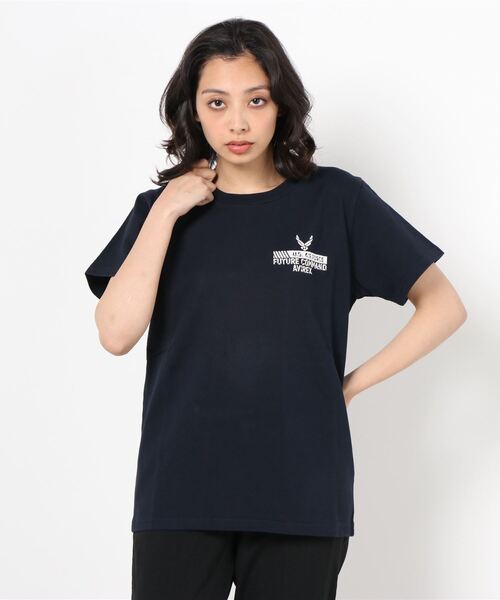 AVIREX（アヴィレックス）の「AVIREX/ アヴィレックス　刺繍Tシャツ フューチャーコマンド/S/S EMB TEE 'FUTURE COMMAND'（Tシャツ/カットソー・レディース・ネイビー/オフホワイト/Orange/ブラウン系その他2・FREE）」の9枚目の写真
