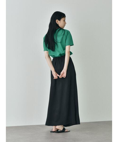 GARAGE OF GOOD CLOTHING（ガレージオブグッドクロージング）の「キュプラマキシスカート＊（スカート・レディース・カーキ/ブラック/グレイッシュベージュ・FREE）」の13枚目の写真