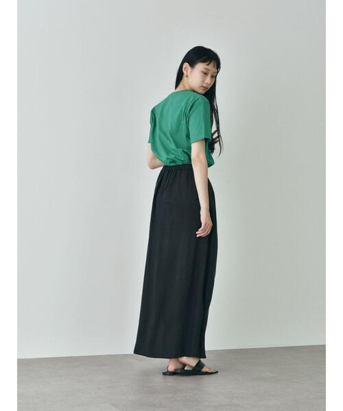 GARAGE OF GOOD CLOTHING（ガレージオブグッドクロージング）の「キュプラマキシスカート＊（スカート・レディース・カーキ/ブラック/グレイッシュベージュ・FREE）」の14枚目の写真