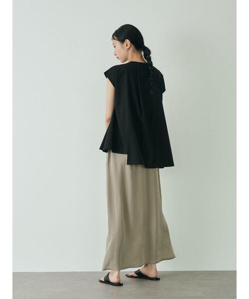 GARAGE OF GOOD CLOTHING（ガレージオブグッドクロージング）の「キュプラマキシスカート＊（スカート・レディース・カーキ/ブラック/グレイッシュベージュ・FREE）」の19枚目の写真