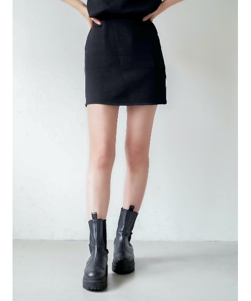 Darich（ダーリッチ）の「エンボスポイントスウェットスカート（スカート・レディース・ピンク/グレー/ブラック/アイボリー・FREE）」の10枚目の写真