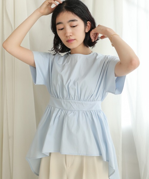 Bab(バブ)の「【WEB限定】バックオープンリボンブラウス(シャツ/ブラウス・レディース・オフホワイト/ブルー/ブラック・38)」の20枚目の写真