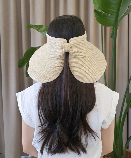 CEMONEMO（セモネモ）の「【韓国トレンド】 バイザー風 ペーパーハット（ハット・レディース・その他1/その他2/その他3/その他4/その他5/その他6・FREE）」の2枚目の写真