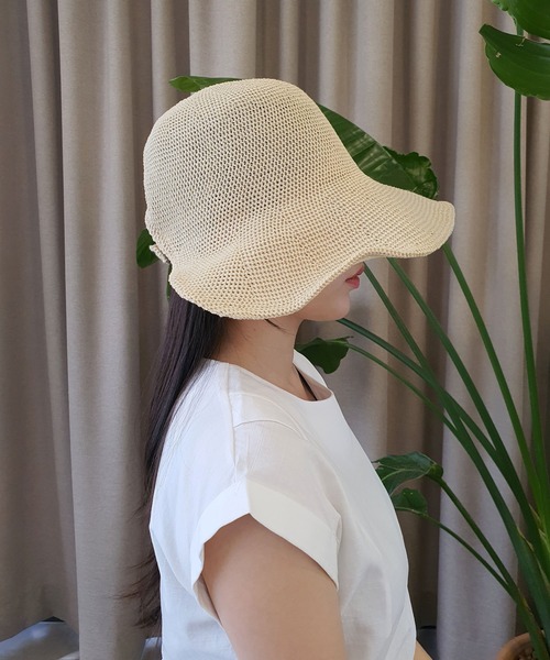 CEMONEMO（セモネモ）の「【韓国トレンド】 バイザー風 ペーパーハット（ハット・レディース・その他1/その他2/その他3/その他4/その他5/その他6・FREE）」の4枚目の写真