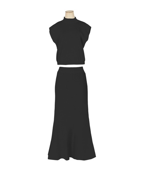 Julia Boutique（ジュリアブティック）の「2点セット・フレンチスリーブトップス+マーメイドロングスカートセットアップ/21134（アンサンブル・レディース・ブラック/ベージュ/アイボリー/ラベンダー・ONE）」の16枚目の写真