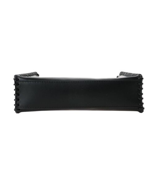 Ungrid（アングリッド）の「フェイクレザースクエアショルダーバッグ（ハンドバッグ・レディース・ブラック/オフホワイト・FREE）」の15枚目の写真