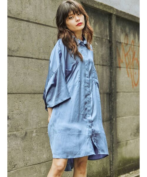 jouetie（ジュエティ）の「スーパーBIGシャツ（シャツ/ブラウス・レディース・ブラック/ピンク/その他1・MEDIUM）」の12枚目の写真