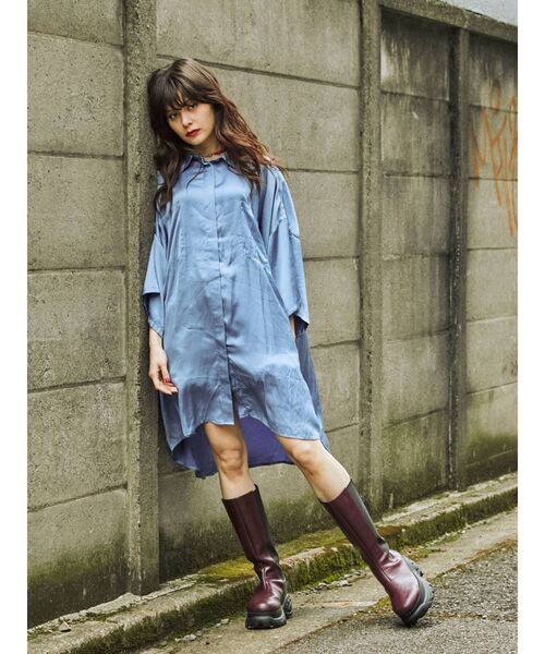 jouetie（ジュエティ）の「スーパーBIGシャツ（シャツ/ブラウス・レディース・ブラック/ピンク/その他1・MEDIUM）」の5枚目の写真