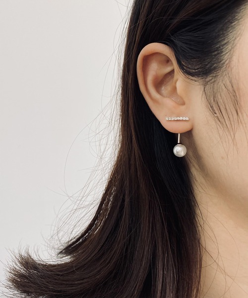 LA VORAGINE(ラ ヴォラジネ)の「ポスト:925シルバー ピアス(ピアス(両耳用)・レディース・A/B/C・FREE)」の3枚目の写真