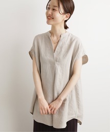 IENA | リネンノースリーブスキッパーシャツ◆(シャツ/ブラウス)