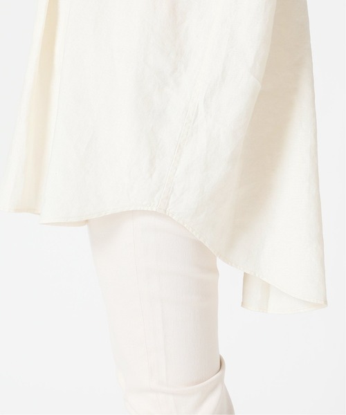 IENA（イエナ）の「リネンノースリーブスキッパーシャツ◆（シャツ/ブラウス・レディース・ホワイト/ブラック/ベージュ/ネイビー・FREE）」の15枚目の写真