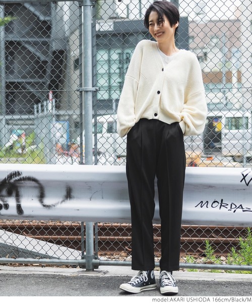 coca（coca）（コカ）の「カットジョーゼットセンターシームテーパードパンツ（その他パンツ・レディース・ブラック/ベージュ/ブラウン/ラベンダー・M/L）」の15枚目の写真