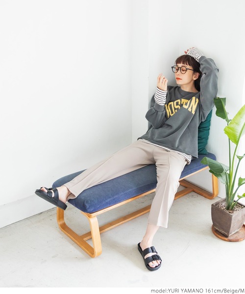 coca（coca）（コカ）の「カットジョーゼットセンターシームテーパードパンツ（その他パンツ・レディース・ブラック/ベージュ/ブラウン/ラベンダー・M/L）」の21枚目の写真