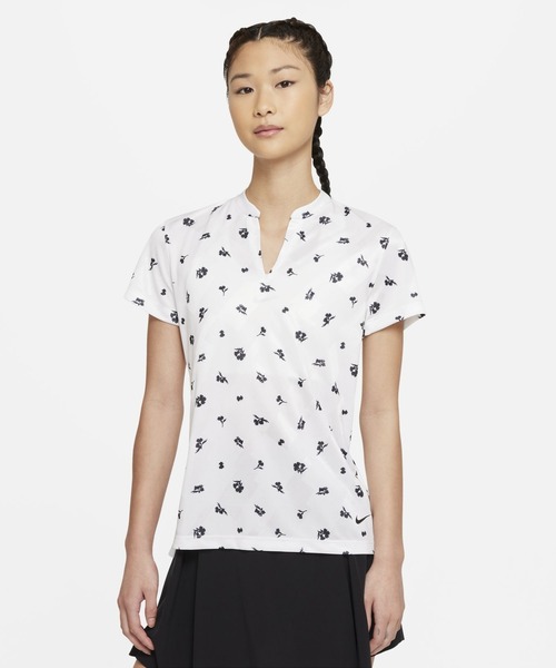 NIKE（ナイキ）の「ナイキ Dri-FIT ビクトリー ウィメンズ ゴルフポロ / NIKE（ポロシャツ・レディース・ホワイト/グリーン系その他2・L/M/2XL/S/XL/XS）」の2枚目の写真