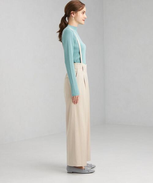 green label relaxing（グリーンレーベルリラクシング）の「Bサージ サスペンダー付 ワイド パンツ（その他パンツ・レディース・ブラウン/ネイビー/ベージュ/パープル・38/40/44/46/34/36/42）」の13枚目の写真