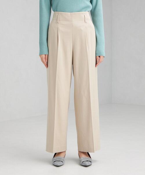 green label relaxing（グリーンレーベルリラクシング）の「Bサージ サスペンダー付 ワイド パンツ（その他パンツ・レディース・ブラウン/ネイビー/ベージュ/パープル・38/40/44/46/34/36/42）」の17枚目の写真