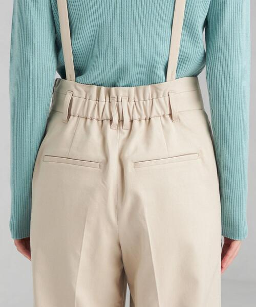 green label relaxing（グリーンレーベルリラクシング）の「Bサージ サスペンダー付 ワイド パンツ（その他パンツ・レディース・ブラウン/ネイビー/ベージュ/パープル・38/40/44/46/34/36/42）」の22枚目の写真