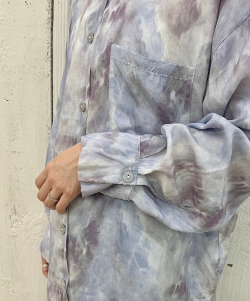Kastane（カスタネ）の「マーブルBIGシャツ（シャツ/ブラウス・レディース・パープル/イエロー・FREE）」の17枚目の写真