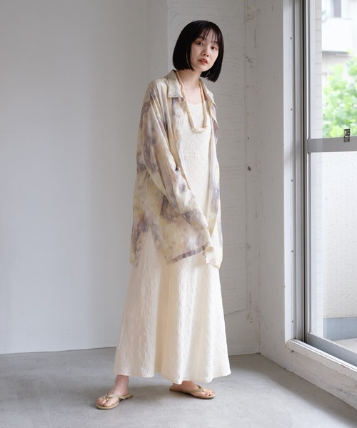 Kastane（カスタネ）の「マーブルBIGシャツ（シャツ/ブラウス・レディース・パープル/イエロー・FREE）」の7枚目の写真