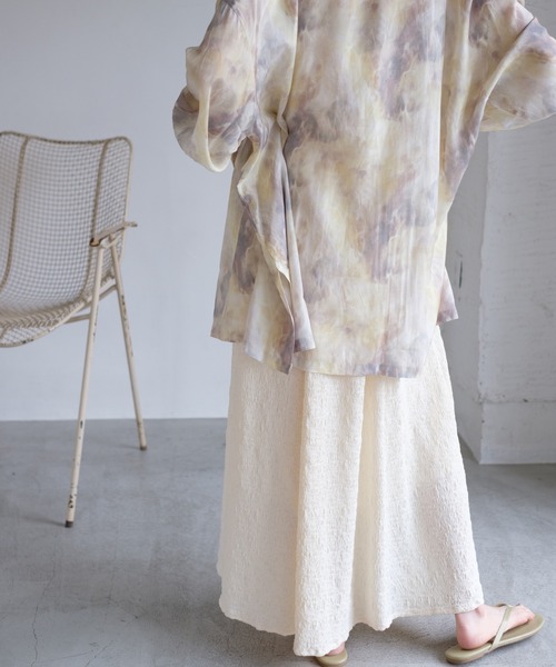 Kastane（カスタネ）の「マーブルBIGシャツ（シャツ/ブラウス・レディース・パープル/イエロー・FREE）」の5枚目の写真