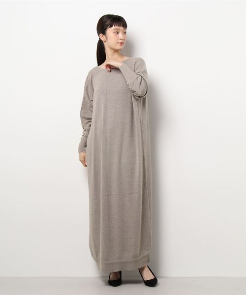 DONOBAN（ドノバン）の「2WAY深VニットOP（ワンピース・レディース・ブラック/ブラウン系その他・SHORT/LONG）」の5枚目の写真