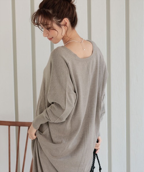 DONOBAN（ドノバン）の「2WAY深VニットOP（ワンピース・レディース・ブラック/ブラウン系その他・SHORT/LONG）」の19枚目の写真