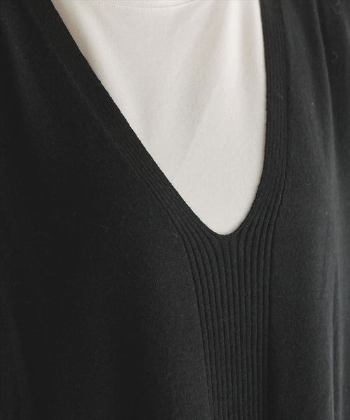 DONOBAN（ドノバン）の「2WAY深VニットOP（ワンピース・レディース・ブラック/ブラウン系その他・SHORT/LONG）」の11枚目の写真