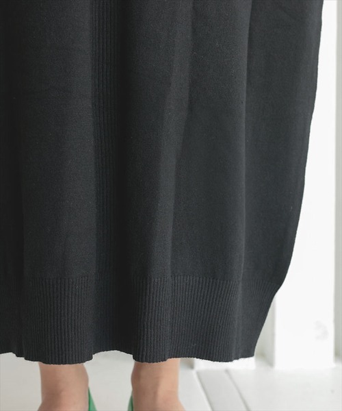 DONOBAN（ドノバン）の「2WAY深VニットOP（ワンピース・レディース・ブラック/ブラウン系その他・SHORT/LONG）」の4枚目の写真