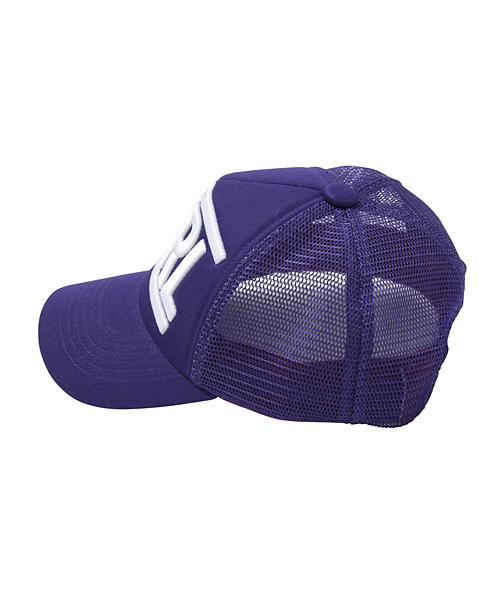 X-girl Stages(エックスガールステージス)の「【VER(ベリー)5月号掲載商品】MESH CAP EMBROIDERY LOGO(キャップ・キッズ・ブラック/パープル/レッド・ONE SIZE)」の5枚目の写真