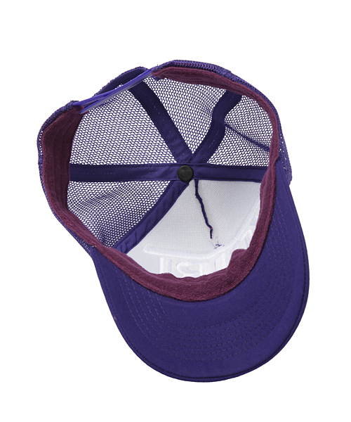 X-girl Stages(エックスガールステージス)の「【VER(ベリー)5月号掲載商品】MESH CAP EMBROIDERY LOGO(キャップ・キッズ・ブラック/パープル/レッド・ONE SIZE)」の6枚目の写真