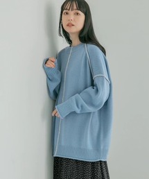 LOWRYS FARM | ハイショクステッチプルオーバーＬＳ　216127(ニット/セーター)